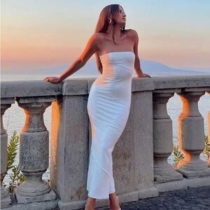 Oscar Midi Dress White